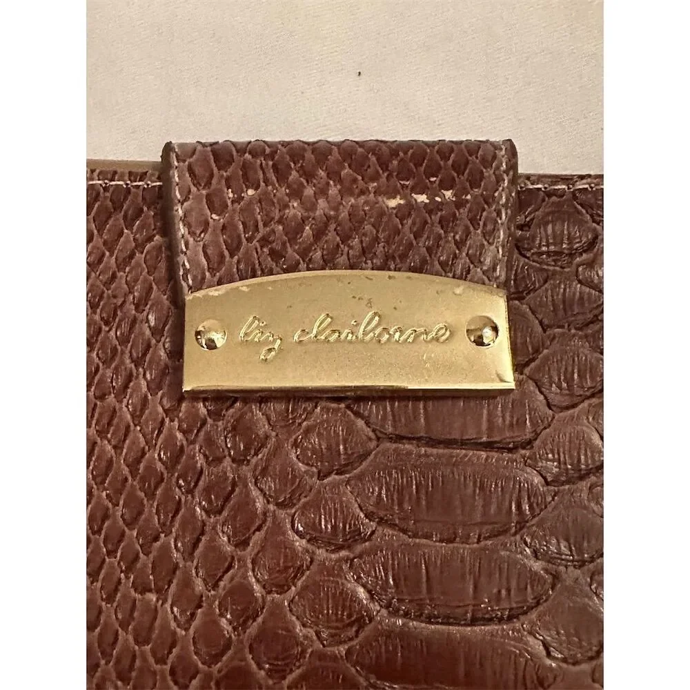 Liz Claiborne Women's Brown Python Animal Print Wallet